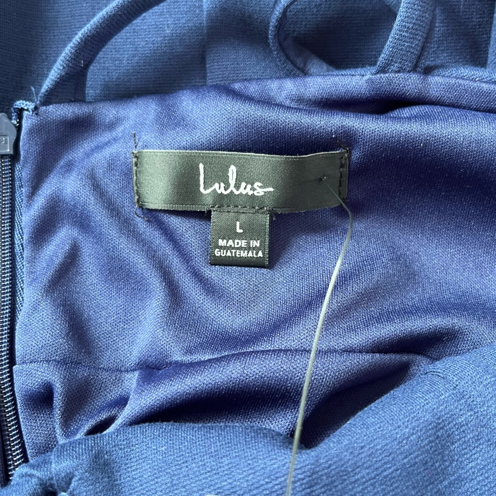 NWT Lulus Forever Crush Navy Blue Strappy Sleeveless Skater Dress - Picture 5 of 10